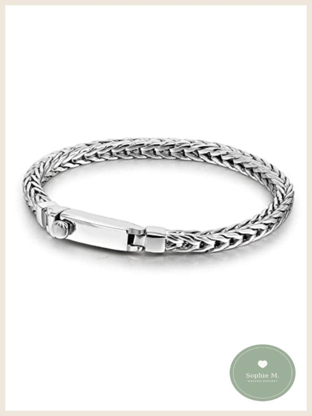 Men 925 Sterling Silver Byzantine Link Bracelet 4MM Square Chain Cuff